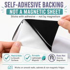 HEATPOMELO Multi-Size Peel-and-Stick Magnetic Dry Erase Board Sticker - Self-Adhesive Whiteboard Sheet, Erase-Easy Office Presentation Supply for Home/Office, Metal Surfaces Compatible with Starter Kit Included