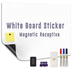 HEATPOMELO Multi-Size Peel-and-Stick Magnetic Dry Erase Board Sticker - Self-Adhesive Whiteboard Sheet, Erase-Easy Office Presentation Supply for Home/Office, Metal Surfaces Compatible with Starter Kit Included