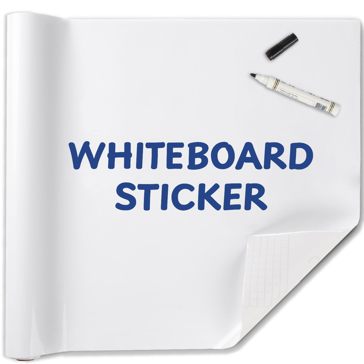 HEATPOMELO Self-Stick Dry Erase WhiteboardRoll Sticker - Roll Format, No Ghosting, Stain-Proof, Smooth Wall Surfaces Compatible -Office Presentation Supply for Home/OfficeUse (Works with Dry Erase Markers)