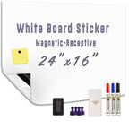 HEATPOMELO Multi-Size Peel-and-Stick Magnetic Dry Erase Board Sticker - Self-Adhesive Whiteboard Sheet, Erase-Easy Office Presentation Supply for Home/Office, Metal Surfaces Compatible with Starter Kit Included